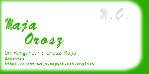 maja orosz business card